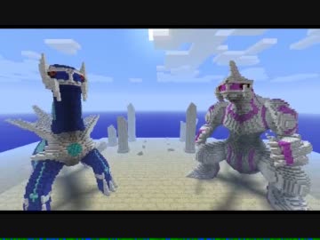【minecraft】ディアルガ＆パルキア作ってみたよ！