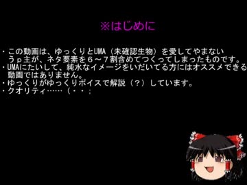 ゆっくりのUMA解説３
