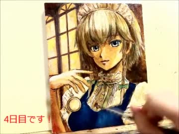 【油絵】油絵でサクヤさんを描いてみました【東方】