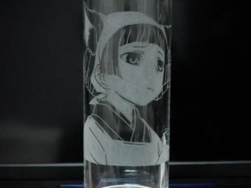 【痛グラス】ゴッドをグラスに彫ってみた【まりあ†ほりっく】