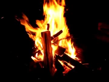 マイナス4℃の中で 5分間 ただ焚き火を眺めているだけ【BGMもナシ】