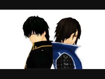 【MMD戦国BASARA・銀魂】筆頭と副長でBad Apple!!【修正版】