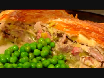 【イギリス料理】七面鳥とネギのパイ