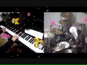 【ピアノ】「千本桜」演奏してみた【ドラム】