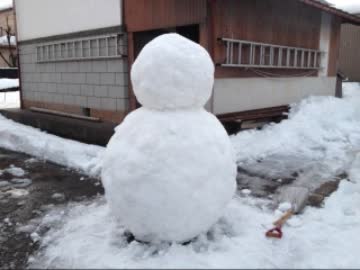 作ってみたよ、雪だるま