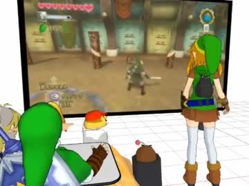 【MMD】例の伝説の緑服な勇者っぽい娘で例の伝説をプレイしてみた