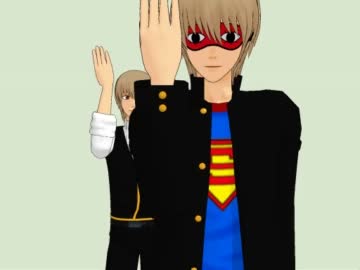 【MMD銀魂】　パンダヒーロー　【沖田】