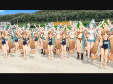 【MMD】400人？で爆乳音頭【俺的ベンチ】
