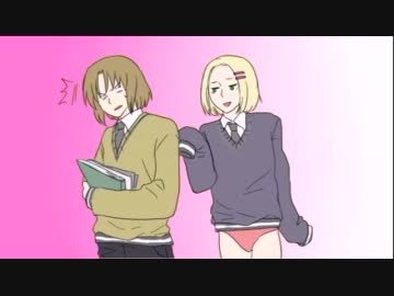 【APヘタリア】俺と親友がビキニ・スポーツ・ポンチン【手描き】