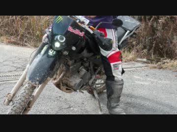 林道雪中行軍オフ下見ツーリング　迎撃の儀