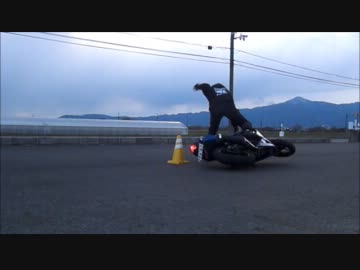 【Ninja250R】セルフステアの練習のつもりが【ジムカーナ】