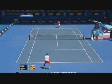 全豪オープン　2012　錦織　vs ツォンガ　4回戦　　1/2