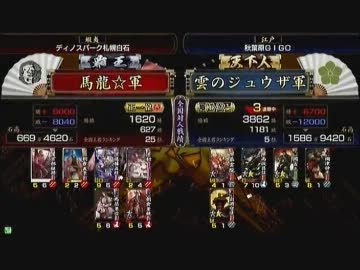 戦国大戦 頂上対決 2012/1/25 馬龍☆軍 VS 雲のジュウザ軍