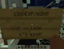 【minecraft】６分半でLv50【経験値タワー】