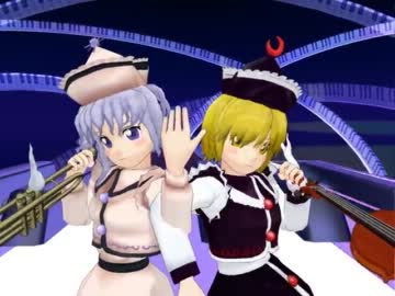 【東方MMD】メルラン・プリズムリバーとルナサ修正モデル【モデル配布】
