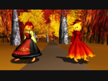 【東方MMD】 秋の神様にBad Apple!!踊って頂きました 【秋姉妹】