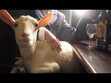 ヤギをなでながらゴッドファーザーやってみた