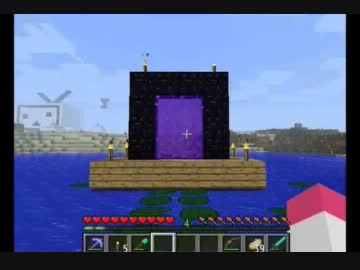 【minecraft】 ネザーゲートに飛び込んでみた