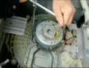全自動洗濯機ＤＤモーターの取り出し作業