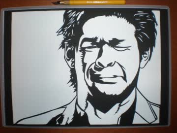 【切り絵】照英彫ってみた