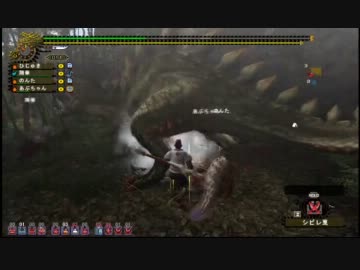 【MHF】剛種アビオルグ槌双2笛　シビレ罠連3ラスタ　火力下げましたver