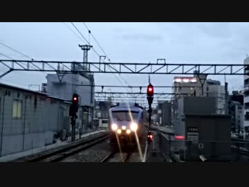 【定点観測】夕方ラッシュ前の博多駅1-2番線【4倍速】