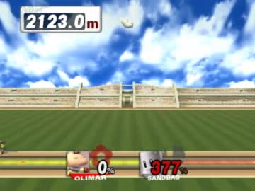 【TAS】【スマブラX　ホームランコンテスト】ピクミン＆オリマー　2312.9m