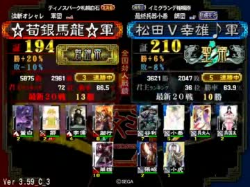 三国志大戦3 はもない 23人目 【3.59C 馬龍対荒くれ＋あああ】