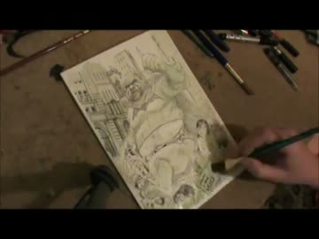 フランスの漫画家が物凄い勢いで中年のバットマンを描く