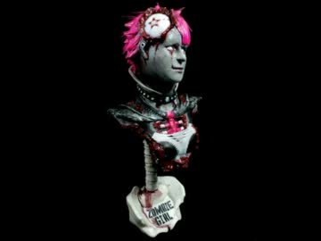 【粘土】ゾンビ娘作ってみた【彫刻】