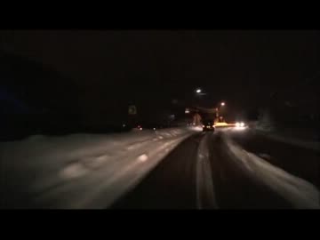 【車載】ひたすら雪道（滑川市から高岡市）【富山】