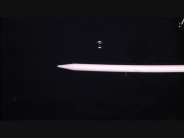 【宇宙面白実験】微小引力で水滴が公転軌道を周る？【ＩＳＳ】