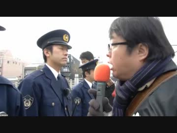 ２月２２日　「独島守護全国連帯」崔在翼を、竹島集会所前で待ち受け②