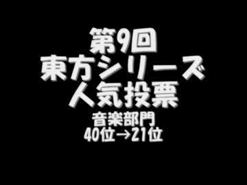 第9回東方シリーズ人気投票（音楽部門）　40位→21位