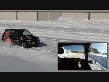 痛車で雪上サーキットを走ってみた