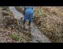 田んぼの水路掃除