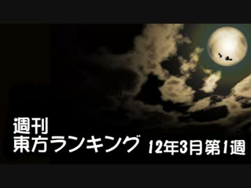 週刊東方ランキング　12年3月第1週