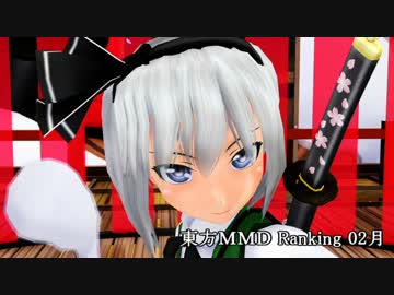 【MMD】 東方MMD Ranking 2012-02月