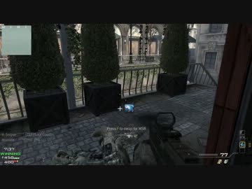【PC版CoD:MW3】みるくの全武器制覇　３４発　FMG9レッドドット