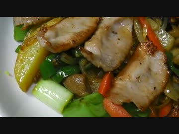 中年男性の料理絵図