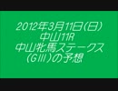 【今年は】2012年中山牝馬ステークス予想【中山で】