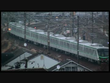 早朝の山科大カーブ。急行きたぐに・ワム80000有蓋貨物列車&甲種輸送