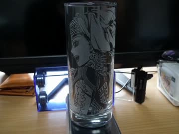 【痛グラス】アミルをグラスに彫ってみた【乙嫁語り】