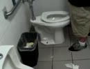 マグネットとライムとスポンジをトイレに流してみた