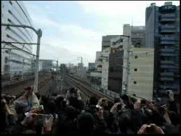 新幹線３００系ラストラン　3・16 名古屋駅
