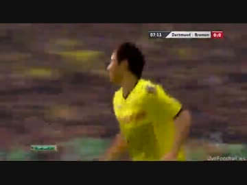 香川真司　バースデーゴールの今季9点目ゴール！vs ブレーメン