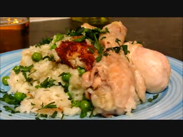 鶏肉とグリーンピースの炊き込みご飯