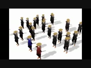 【MMD戦国BASARA】足軽さん達のパーリィロック練習風景【モーション配布】