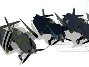 [MMDモデル]F4F　カラーバリエーション[＋ネタテクスチャ]