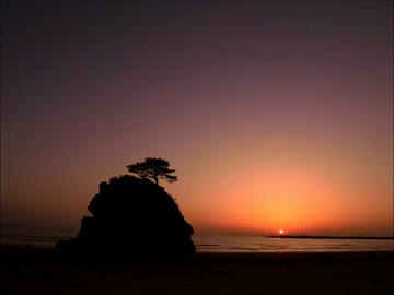 【インターバル】稲佐の浜にて -夕焼けから星空へ-【微速度】